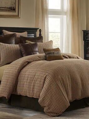 Paseo Road Clifton Woven Twill Plaid Cabin Lodge Bedding 3 Piece Comforter Full